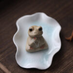 Buddha Stones Meditating Ceramic Small Frog Statue Decoration Decorations BS 7