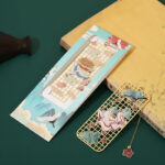 Buddha Stones Elk Koi Fish Crane Nine-Tailed Fox Metal Brass Hollow Bookmark Bookmarks BS 7