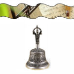 Buddha Stones Tibetan Meditation Bell and Vajra Dorje Copper Decoration Set Buddhist Supplies BS 26