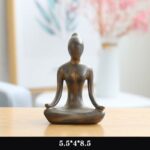 Buddha Stones Abstract Yoga Meditation Exercise Ceramics Spiritual Figurine Sculpture Decoration Decorations BS Gold Meditation