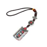 Buddha Stones Six True Words Prayer Wheel Rotation Knot Blessing Keychain Decoration Decorations BS 15