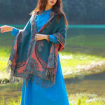 Buddha Stones Tibetan Vine Leaves Pattern Design Shawl Cozy Travel Scarf Wrap Tibetan Shawl BS 23