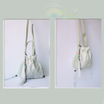 Buddha Stones Handmade Embroidered Flowers Canvas Tote Shoulder Bag Handbag Bag BS 7