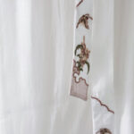 Buddha Stones 2Pcs Flower Embroidery Short Sleeve Tee T-shirt Wide Leg Pants Set 2-Piece Outfit BS 26