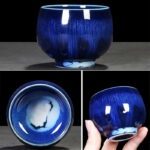 Buddha Stones Chinese Jianzhan Glaze Kiln Change Ceramic Teacup Tenmoku Kung Fu Tea Cup Jian Zhan Tea Cup BS 2