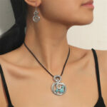 Buddha Stones Tibetan Turquoise Protection Strength Carving Necklace Pendant (Extra 30% Off | USE CODE: FS30) Necklaces & Pendants BS Synthetic Gourd Turquoise