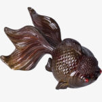 Buddha Stones Color Changing Koi Fish Resin Tea Pet Wealth Home Figurine Decoration Decorations BS 13