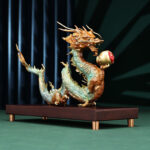 Buddha Stones Year Of The Dragon Auspicious Dragon Brass Copper Luck Success Office Decoration Decorations BS 4