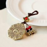 Buddha Stones Feng Shui Yin Yang Bagua Wenchang Pen Pagoda Prayer Wheel Keychain Key Chain BS Bagua