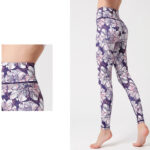 Buddha Stones Colorful Flower Petal Leaves Print Sports Exercise Fitness High Waist Leggings Women's Yoga Pants Women's Leggings BS 6