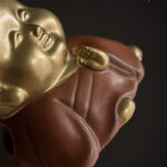 Buddha Stones Little Buddha Laughing Buddha Ceramic Healing Incense Burner Incense Burner BS 6
