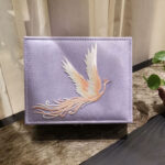 Buddha Stones Purple Phoenix Jewelry Box Organizer Two-Layer Jewelry Storage Box Flannel Box Jewelry Box BS 12