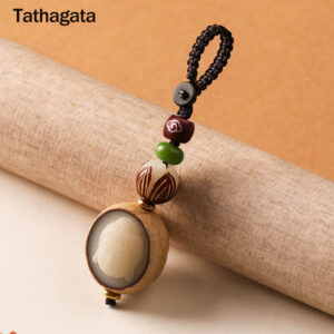 Buddha Stones Bodhi Seed Blessing Keychain Decoration Decoration BS Tathagata