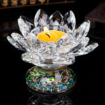 Buddha Stones Tibetan Lotus Candlestick Ornament Decoration BS 1