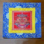 Buddha Stones Prayer Altar Mat Meditation Strength Endless Knot Vajra Man-Bcu Kalachakra Auspicious Symbols Prayer Altar BS 11
