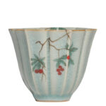 Buddha Stones Loquat Dogwood Hawthorn Morning Glory Ceramic Teacup Kung Fu Tea Cup Cup BS 9