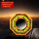 Buddha Stones Feng Shui Bagua Map Balance Living Room Energy Map Mirror Bagua Map BS 4 IN Concave Mirror Yellow
