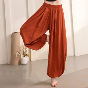 Buddha Stones Simple Design Trousers Sports Fitness Yoga Women's Yoga Pants Pants BS Red Pants XL