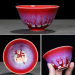 Buddha Stones Chinese Jianzhan Glaze Kiln Change Ceramic Teacup Tenmoku Kung Fu Tea Cup Jian Zhan Tea Cup BS 25