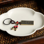 Buddha Stones Namo Amitabha Peace Blessing Keychain Key Chain BS 5