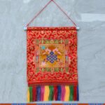 Vajra Auspicious Symbols Spiritual Power Wall Art (Extra 30% Off | USE CODE: FS30) Wall Art BS The Knot of Eternity Orange