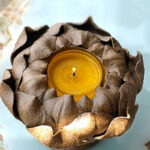 Buddha Stones Lotus Flower Ceramic Candle Holder Incense Burner Home Offering Decoration Candle Holder BS 1