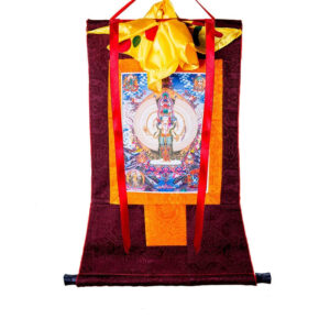 Buddha Stones Tibetan Thousand-handed Avalokitesvara Framed Thangka Blessing Decoration Decorations BS 2m