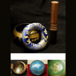 Buddha Stones Tibetan Meditation Sound Bowl Handcrafted for Healing and Mindfulness Support Protection Singing Bowl Set Singing Bowl BS 11
