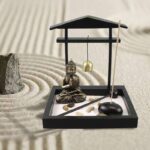 Buddha Statue Rocks Meditation Peace Zen Garden Set Home Decoration Decorations BS 1