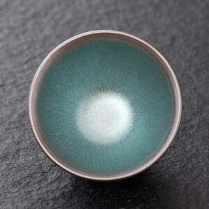Buddha Stones Vintage Pink Colorful Chinese Jianzhan Kiln Change Ceramic Teacup Kung Fu Tea Cup Bowl Jian Zhan Tea Cup BS 8.7cm*5.7cm*110ml
