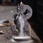 Buddha Stones Dragon Buddha Auspicious Clouds Purple Clay Healing Incense Burner Decoration Incense Burner BS 2