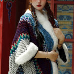 Buddha Stones Tibetan Multicolored Striped Shawl Winter Cozy Travel Scarf Wrap Tibetan Shawl BS 36