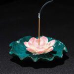 Buddha Stones Tibetan Lotus Blessing Incense Burner Decoration Decoration BS 1