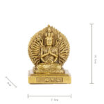 Buddha Stones Chenrezig Thousand-handed Avalokitesvara Figurine Double-sided Kuan Yin Bodhisattva Protection Solid Copper Statue Decoration Decorations BS 9