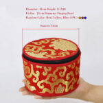Buddha Stones Tibetan Singing Bowl Storage Bag with Zipper Closure Decoration Decorations BS 16cm(Random Color)