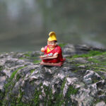 Buddha Stones Hand Painted Tibetan Lama Figures Carved Creative Home Office Car Decoration Ornament Desk Decoration BS Craft Lama