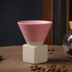 Buddha Stones Vintage Gradient Ceramic Coffee Mug Tea Latte Espresso Coffee Cup With Base 200ml Coffee Mug BS Pink 9.3cm*9.5cm*200ml