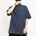Buddha Stones Chinese Tang Suit Embroidery Half Sleeve Shirt Linen Men Clothing Men's Shirts BS 9