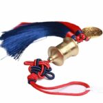 Buddha Stones Tibet Om Mani Padme Hum Prayer Wheel Nine Palace Eight Trigrams Copper Car Hanging Decoration Car Hanging Decoration BS 15