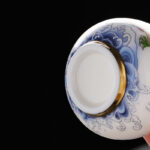 Buddha Stones Dragon Phoenix Auspicious Clouds Sun Ocean Waves Ceramic Teacup Kung Fu Tea Cup Cup BS 5