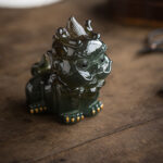 Buddha Stones Color Changing Small PiXiu Resin Tea Pet Wealth Home Figurine Decoration Decorations BS 16
