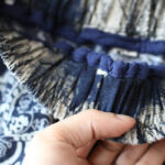 Buddha Stones Blue Red Peony Flowers Patchwork Cotton Linen Harem Pants With Pockets Women's Harem Pants BS 8