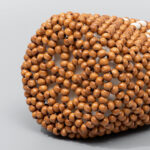 Buddha Stones Hand-woven Bucket Portable Wooden Beads Handbag Handbags BS 2