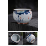 Buddha Stones Lotus Flower Leaf Bamboo Ceramic Teacup Kung Fu Tea Cups Cup BS 15