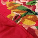 Buddha Stones Ethnic Style Northeast Red Flower Peony Print Cotton Linen Lace Up Jacket 13