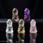 Buddha Stones Various Crystal Amethyst Pink Crystal White Crystal Citrine Buddha Carved Spiritual Healing Necklace Pendant Decoration (Extra 30% Off | USE CODE: FS30) Necklaces & Pendants BS main
