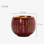 Buddha Stones Heart Sutra Great Compassion Mantra Engraved Ceramic Teacup Kung Fu Tea Cup Cup BS 8