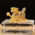 Buddha Stones Feng Shui Dragon Copper Coin Wealth Success Luck Decoration Decorations BS 1