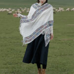 Buddha Stones Tibetan Colorful Striped Rhombus Pattern Shawl Tassels Pullover Winter Cozy Travel Scarf Wrap Tibetan Shawl BS 1