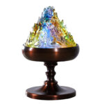 Buddha Stones Liuli Crystal Mountain Healing Meditation Incense Burner Incense Burner BS 10